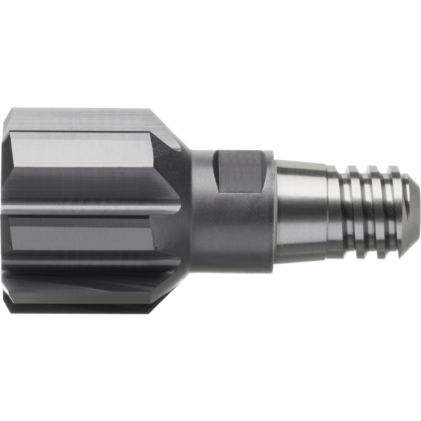 Wechselkopfreibahle VHM Gr. 6 D12mm H7 mit IK axial, TiAlN (VA), SW6