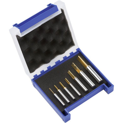 Menetfúró-kifúró VHM 2,5-10,2mm TIN (M3-M12), 7 részes