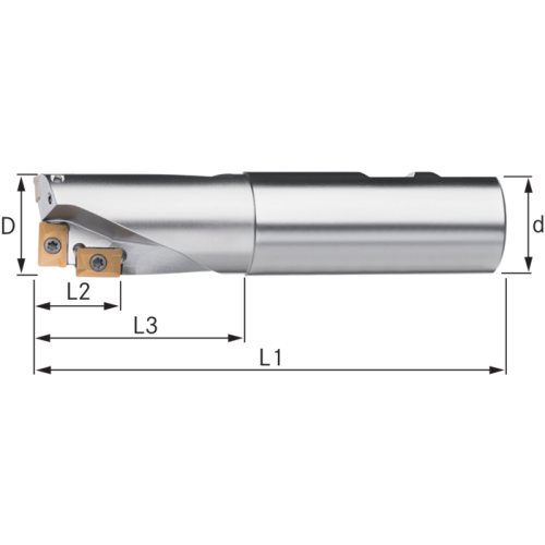 Fúró süllyesztőmarók 90° 25x150mm, szár 25mm, 3 váltólapkához AP..1003