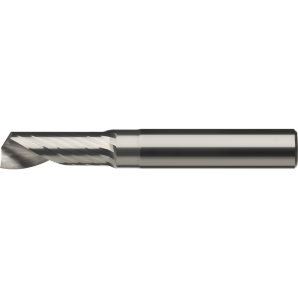 Alumínium egyélű szármaró 30° VHM 1,5 mm L2=22mm Z=1 HA, tükrösítéssel