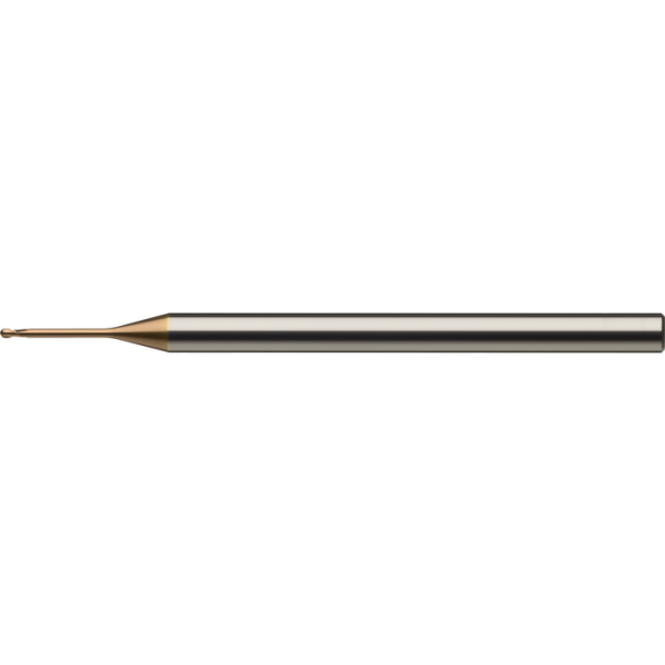 VHM alumínium mikro rádiuszmaró VHM 1,5mm, L2=8mm Z=2 HA, ZrCN Ultra-N