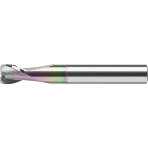 Töm. k.fém alu. tóruszmaró, 45°, 10×3 mm, L2=32 mm, Z=2, HA, rö., TAC