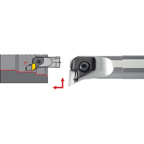 Furatkés S25T CKUN-R-16 93° élelhelyezési szög, váltólapkához KNUX1604..