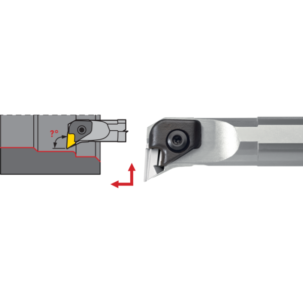 Furatkés S25T CKUN-R-16 93° élelhelyezési szög, váltólapkához KNUX1604..