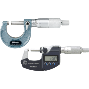 DAkkS kengyeles mikrométer kalibrálása 25–100 mm