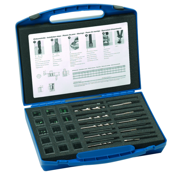 Menetjavító választék Helicoil M6/M8/M10 (132 részes)