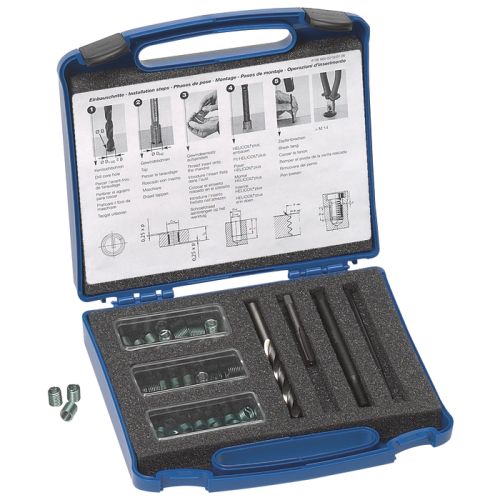 Menetjavító választék Helicoil M5/M6/M8/M10/M12 (230 részes)