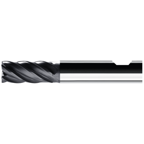 Szármaró, tömör keményfém, 10 mm, R = 1,0 mm, Z =5, HB, TiAlN
