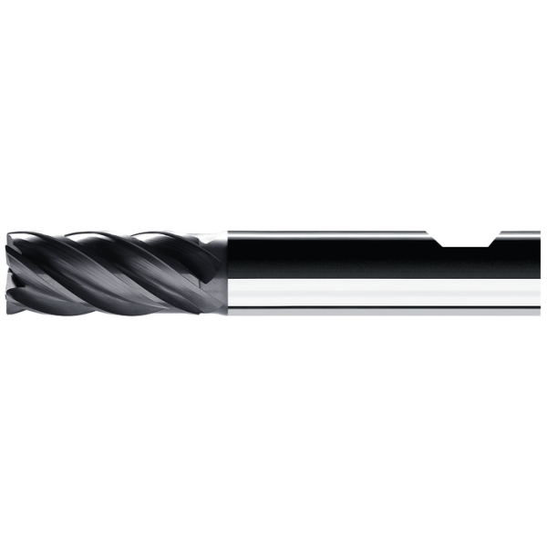Szármaró, tömör keményfém, 12 mm, R = 0,3 mm, Z =5, HB, TiAlN