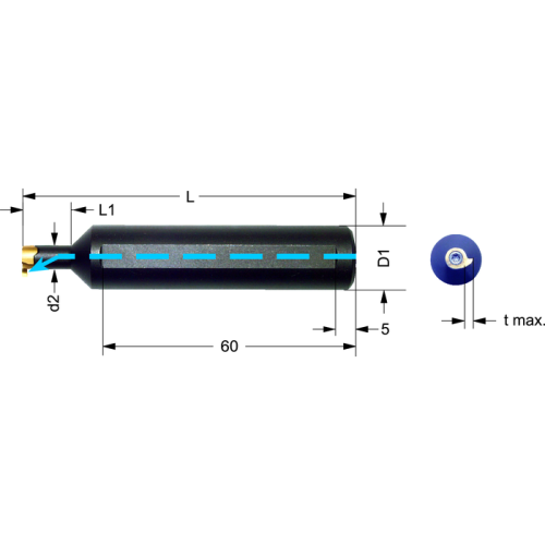 Késszár 616.0016.3E-acél 16x42mm vágóbetét-R/LS16 BH, hosszú