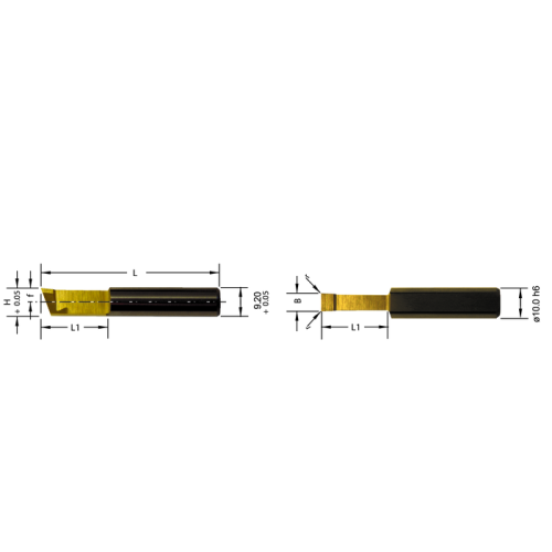 Vágóbetét NP10.498.02.3 horony DIN6885 fix 5×2,3mm, L=66 (befog. NH10)