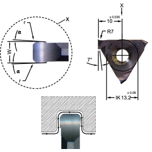 Vésőbetét, DED.0300.02-D AL41F másoló- és finomeszt. 3,0 mm r=0,2 mm