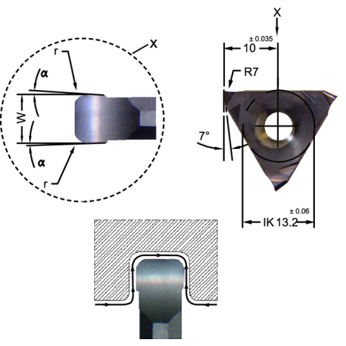 Vésőbetét, DED.0400.08-D AL41F másoló- és finomeszt. 4,0 mm r=0,8 mm