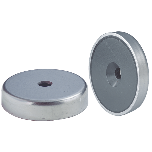 Lapos fazékmágnes furattal, 32mm