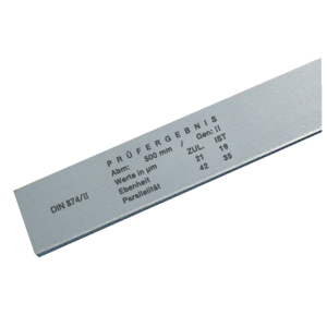 Egyenes vonalzó, DIN874/2, 500x30x6 mm, speciális acél, A forma