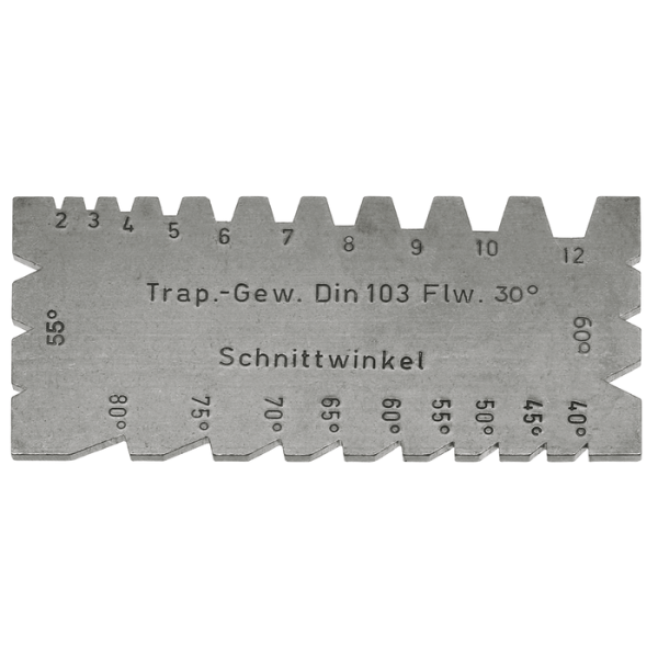 Kombinált esztergakés- és menetsablon 90x40 mm trapéz