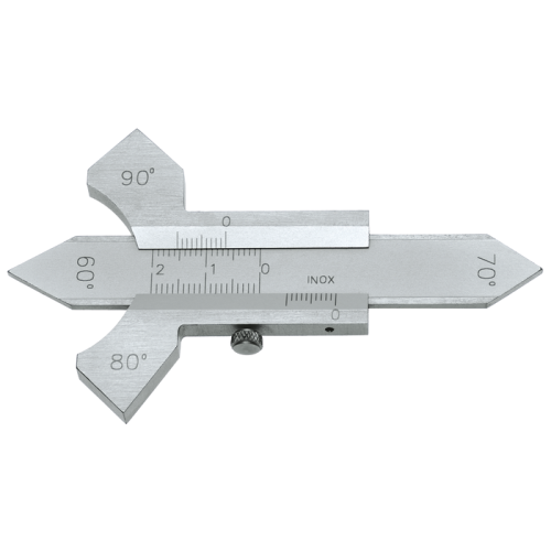 Hegesztési varratmérő 20mm, 60°/70°/80°/90° szögel, Nóniusz 42278