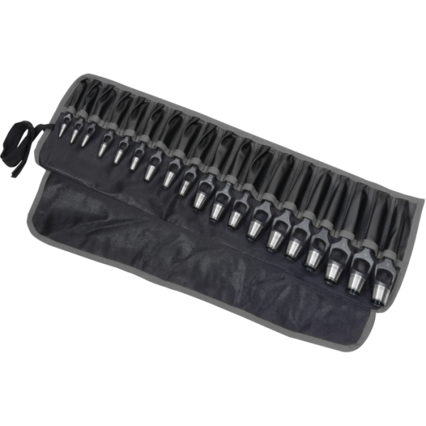 Kengyeles bőrlyukasztó készlet, DIN7200A, 19 részes (D2,00–20 mm)