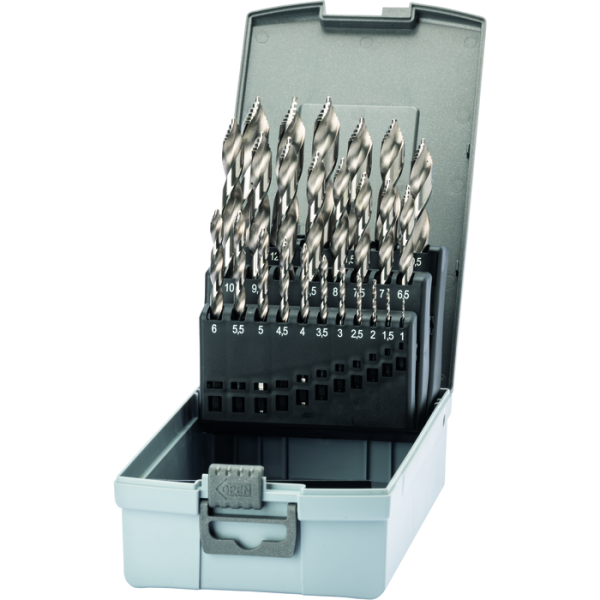Csigafúró, STEP DRILL, készlet, HSS, 1–13,0 mm