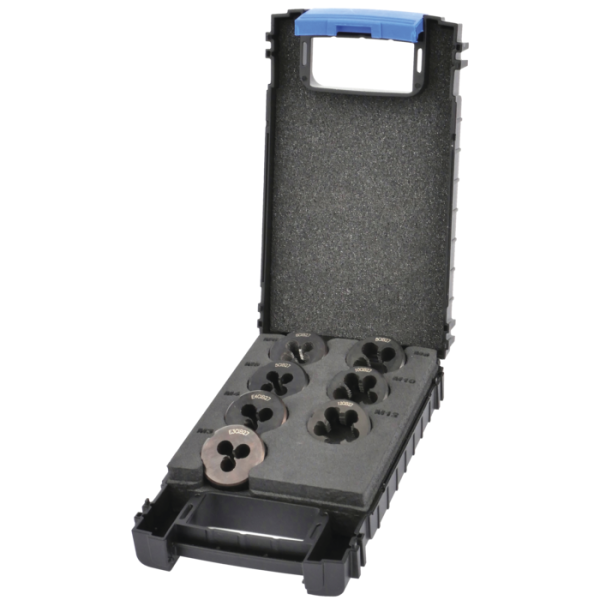 Menetmetszőkészlet, 7 részes, HSS-E, 25x9 mm, M3-M12, 6g, vaporizált