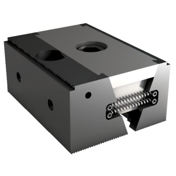 Ékszorító fix pofával, 120 mm széles, 54 mm magas, 3 mm-es lépcső és karom