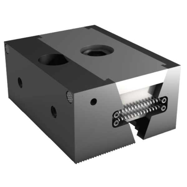 Ékszorító fix pofával, 120 mm széles, 54 mm magas, HM (k.fém) fogantyúval