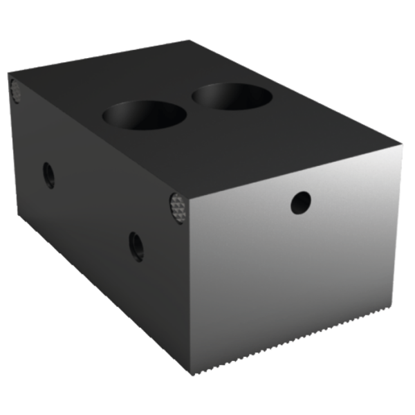 Fix pofa, 120 mm széles, 54 mm magas, befogófel., sima, HM (k.fém) fogantyúval