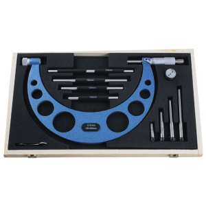 Kengyeles mikrométer forma 0–150 mm (0,01 mm), cserélhető üllővel