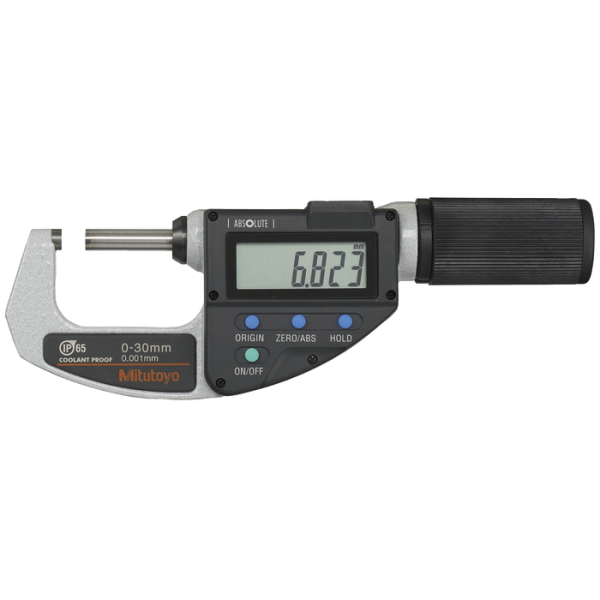 Kengyeles mikrométer, digitális, 0–30 mm, QuickMike, adatkimenettel