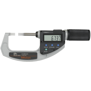 Kengyeles mikrométer, digitális, 0–30 mm, QuickMike, élformájú mérési felületek