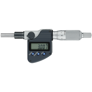 Beépíthető dig. mikrométer 0-25mm (0,001mm) IP65 lapos, keményfém betéttel, 12mm