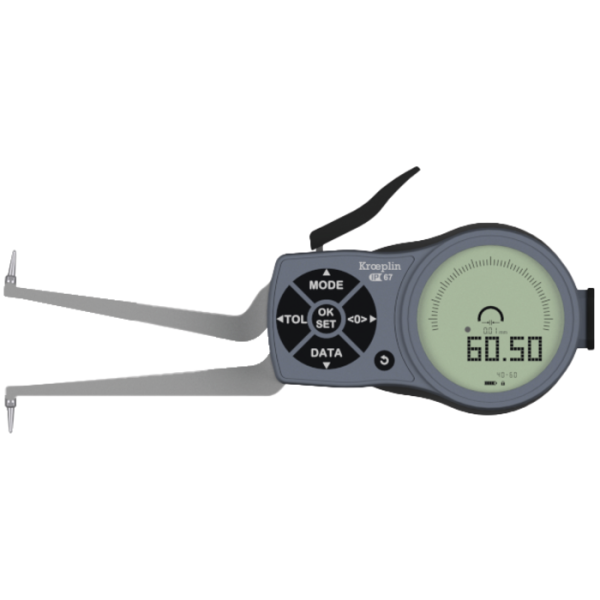 B. gy.tap., 40–60 mm (0,01 mm), dig. IP67, má. 85 mm, HM (k.fém) gömb, D1 mm