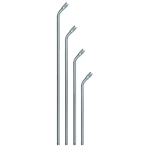 Hosszabbítócső fúvóka nélkül, M12x1,25, alumínium, 800 mm hosszú, hajlított