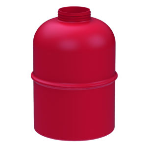 Műanyag edény, űrtartalom 1,0 liter, matt piros