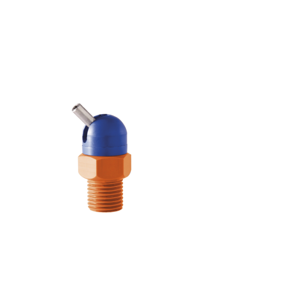 Nagyny. fúvóka, 1/8”-os kiv., D2 mm, csőhossz, 6,0 mm, áll. szög, 60°–110°