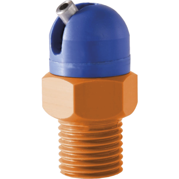 Nagyny. fúvóka, 1/8”-os kiv., D2 mm, csőhossz, 1,0 mm, áll. szög, 60°–110°