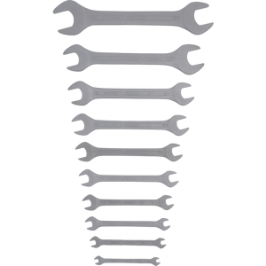 Kétfejű villáskulcs, DIN3110, 6x7 – 30x32 mm, 10 részes