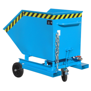 Forgácskiöntő 400 liter, RAL5012, leeresztő csap és szita