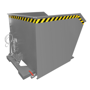Forgács-billenőtartály, 1000 liter, 1500 kg, RAL7005