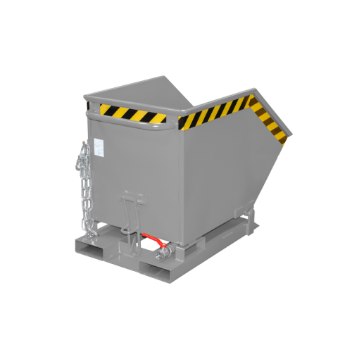 Forgácsü. bill.teknő, 250 liter, RAL7005, ládaf. teknő szitával és leer.csappal