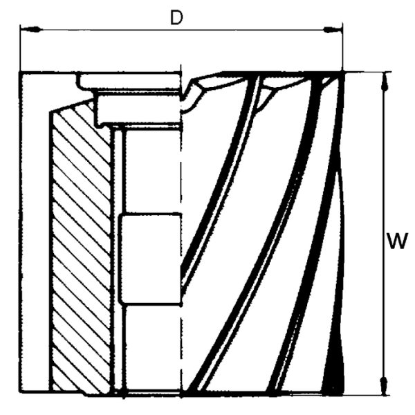 Hengeres homlokmaró, HSS-E DIN841N, 35x35x16 mm Z=6 - Image 2