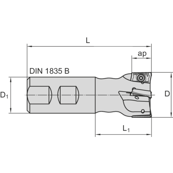 Nagyteljesítményű szármarók 90° 40mm, 4 marólapkához AD.X 17.. - Image 2