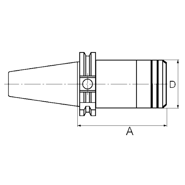 Szorítópatronos tokmány ER32 DIN69871AD SK40, 2-20mm A=160mm anyával - Image 2