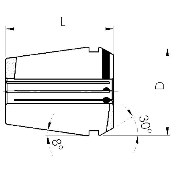 Precíziós szorítópatron GER32 469E D6,0mm kerek, bevonattal (5µm) - Image 2