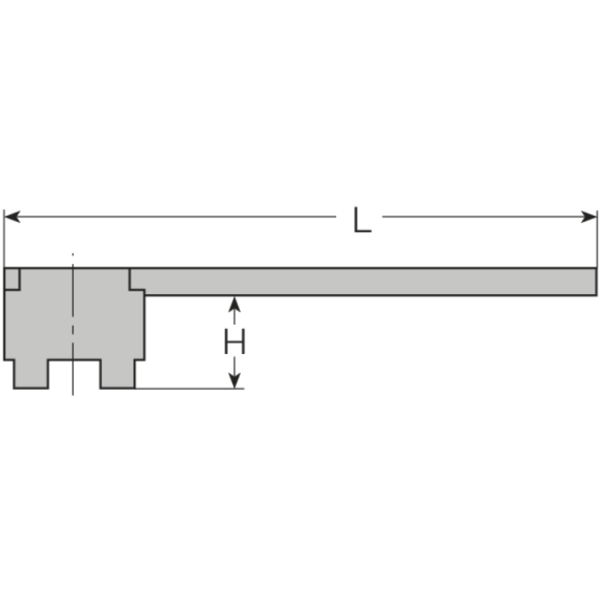 TORX kulcs DIN6368 feltűzhető marótüskékhez 22mm menet M10 - Image 2