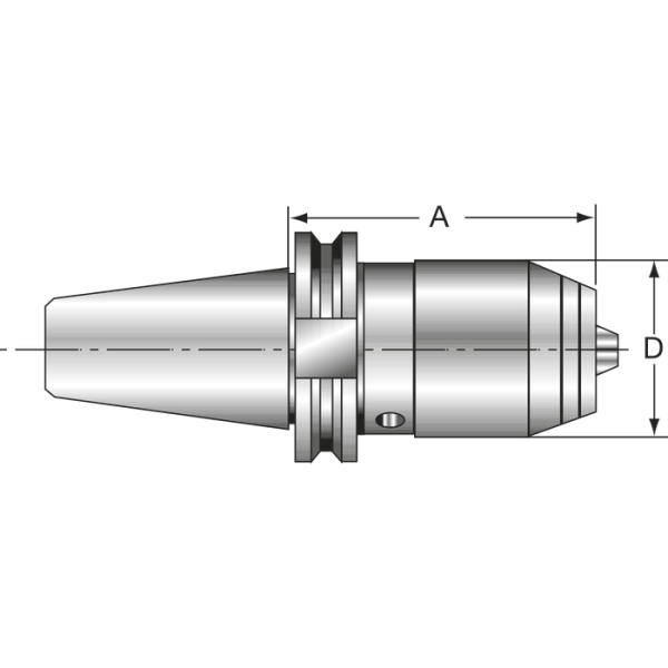 NC rövid fúrótokmány DIN69871AD SK50, 1-16mm csigahajtóművel belső hűtőf.-bevez. - Image 2
