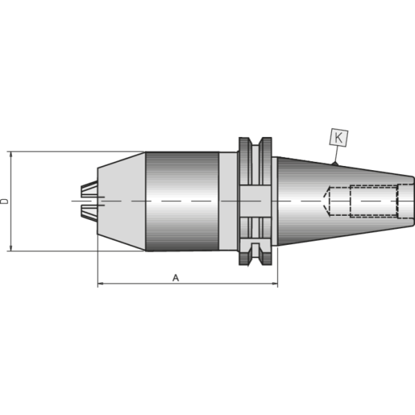 NC rövid fúrótokmány, DIN69871A SK50, 1–13 mm - Image 2