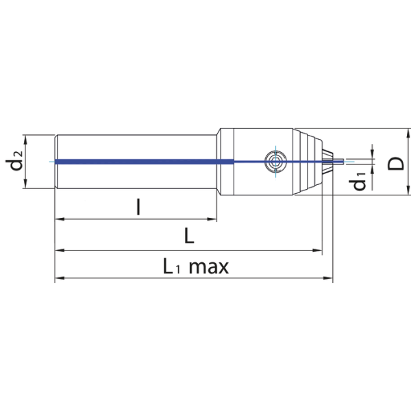 Mikro univerzális tokmány, szár-16mm A=100mm befogási tartomány 0,2-6,4mm - Image 2