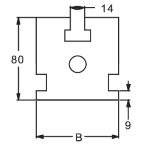 Többszörös szorítósín 200x80x80 mm - Image 2