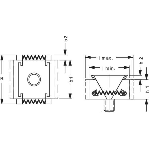 Ékszorító többszörös befogósínhez, Bxh1 32x15 mm horonycsappal, ráhagyással - Image 2